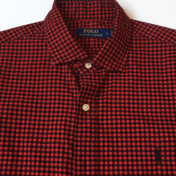 ralph lauren red check shirt